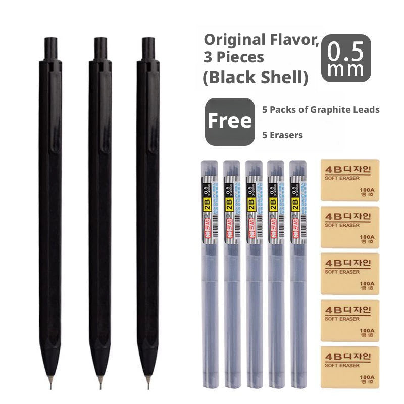 Metal Mechanical Pencil 0.5mm with Replacement Leads