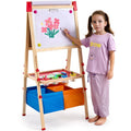 3-in-1 Kids Art Easel - Magnetic Whiteboard & Chalkboard