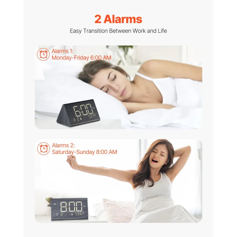 Digital Alarm Clock - angle view