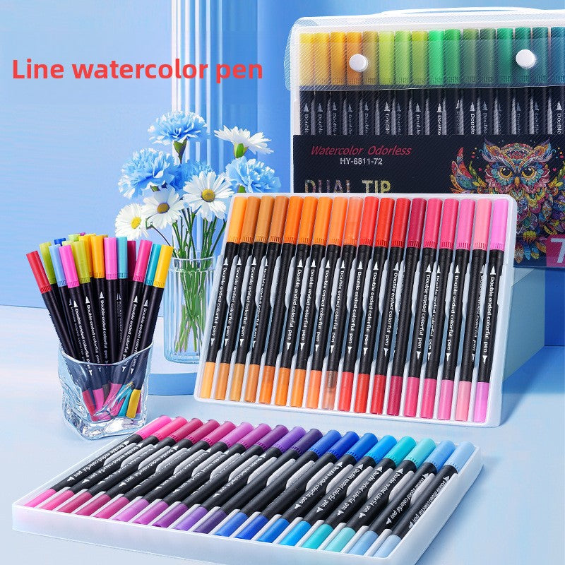 Dual Tip Watercolor Markers Washable Art Pens
