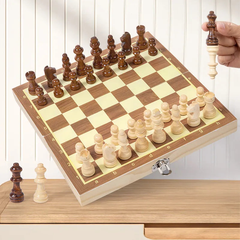 Solid Wood Magnetic Chess Set