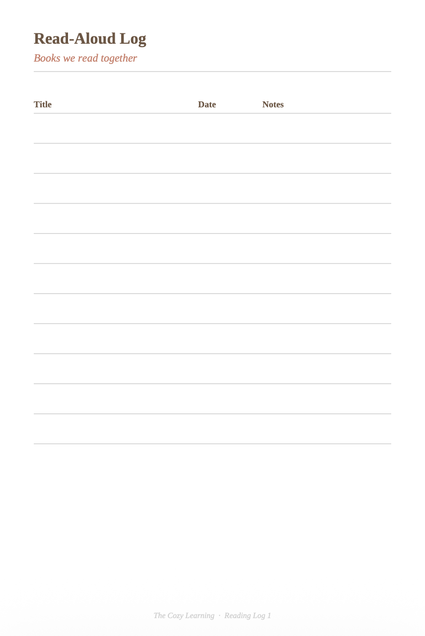 The Cozy Learning Homeschool Planner