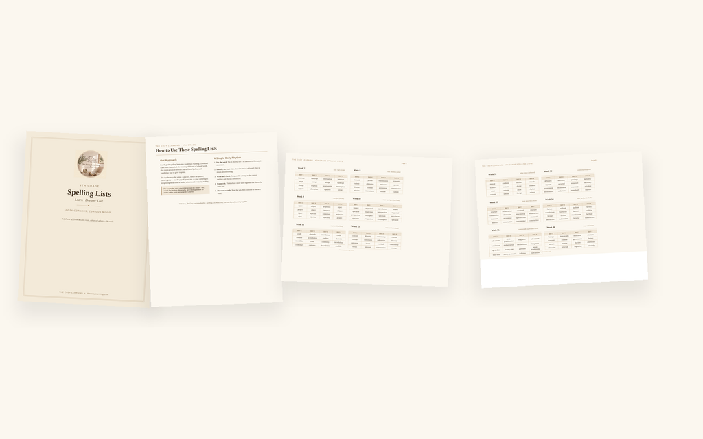 4th Grade Spelling List Printable | 36 Weeks Greek & Latin Roots | Homeschool Digital Download